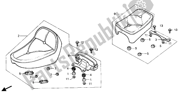 Todas as partes de Assento do Honda CMX 450C 1987