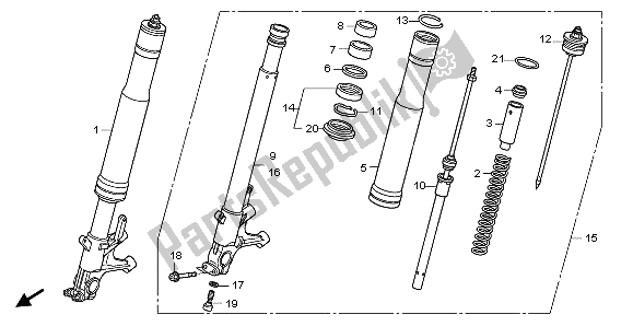 All parts for the Front Fork of the Honda CBR 1000 RA 2009