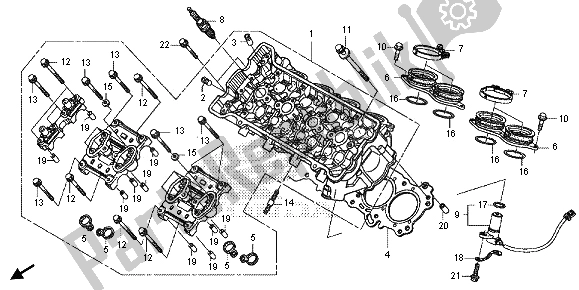 Wszystkie części do G? Owica Cylindra Honda CBR 600 RR 2013