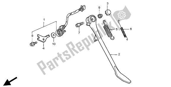 All parts for the Stand of the Honda VT 600C 1997