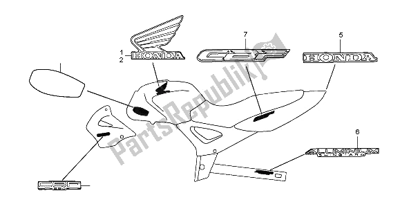 Todas las partes para Marca Y Raya de Honda CBF 250 2006