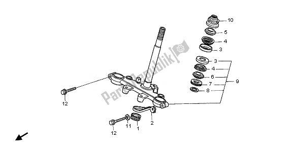 Tutte le parti per il Gambo Dello Sterzo del Honda CRF 70F 2008