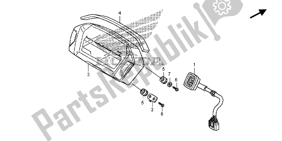 All parts for the Meter (mph) of the Honda NC 700D 2013