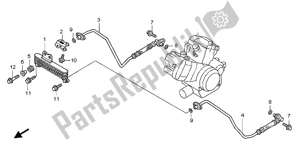 Todas las partes para Enfriador De Aceite de Honda VTR 1000F 2003