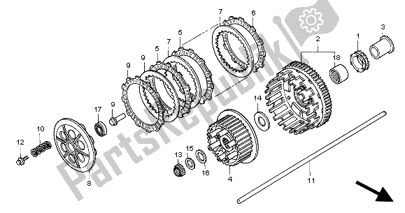 Alle onderdelen voor de Koppeling van de Honda CBR 1100 XX 2000