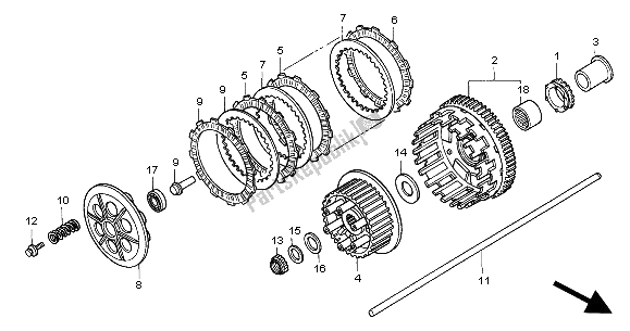 Tutte le parti per il Frizione del Honda CBR 1100 XX 2000