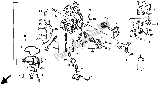 Wszystkie części do Ga? Nik Honda XR 250R 1994