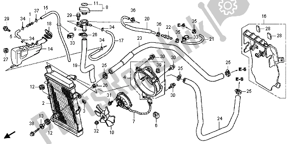 Tutte le parti per il Termosifone del Honda FJS 600A 2012