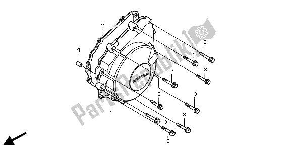 All parts for the Generator Cover of the Honda CB 600F2 Hornet 2002