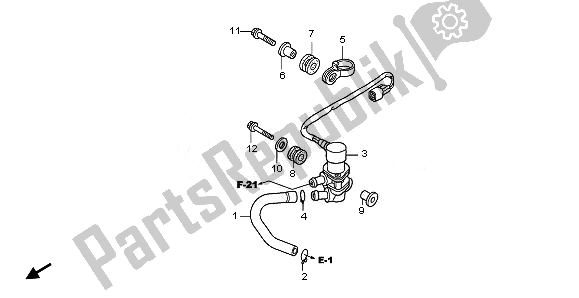 All parts for the Solenoid Valve of the Honda FES 125 2011