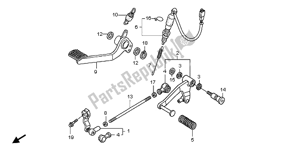 Todas las partes para Pedal de Honda NT 700V 2006