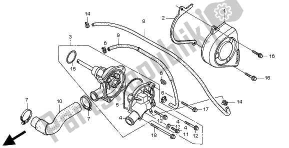 Wszystkie części do Pompa Wodna Honda CBR 600F 1998