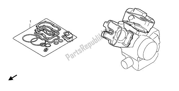 All parts for the Eop-1 Gasket Kit A of the Honda NT 700V 2006