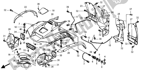 Wszystkie części do Przedni B? Otnik Honda TRX 500 FA Fourtrax Foreman Rubicon 2013