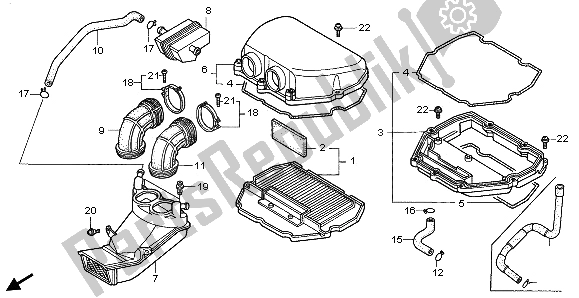 Tutte le parti per il Filtro Dell'aria del Honda CBR 600F 1996