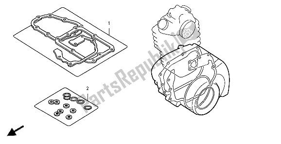 All parts for the Eop-2 Gasket Kit B of the Honda XR 125L 2004