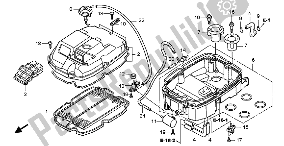 Tutte le parti per il Filtro Dell'aria del Honda VFR 800 FI 1999