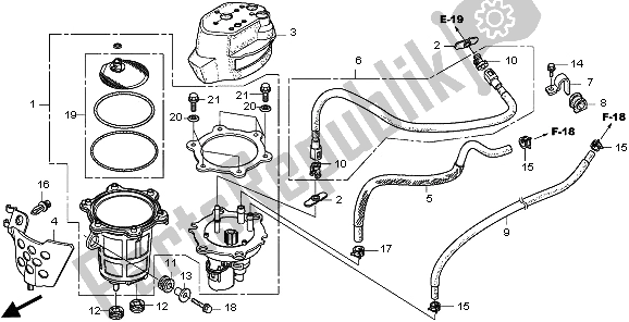 Alle onderdelen voor de Benzine Pomp van de Honda TRX 700 XX 2009