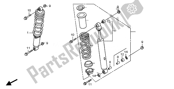 All parts for the Front Cushion of the Honda TRX 300 EX 2008