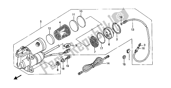 Todas as partes de Bomba De Ar do Honda GL 1500 1989