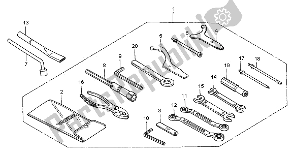 All parts for the Tools of the Honda VFR 800 FI 2001