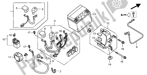 Tutte le parti per il Batteria del Honda CBF 1000 TA 2010