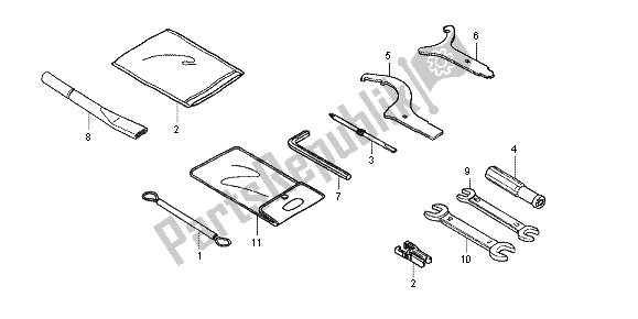 All parts for the Tools of the Honda VFR 800X 2012