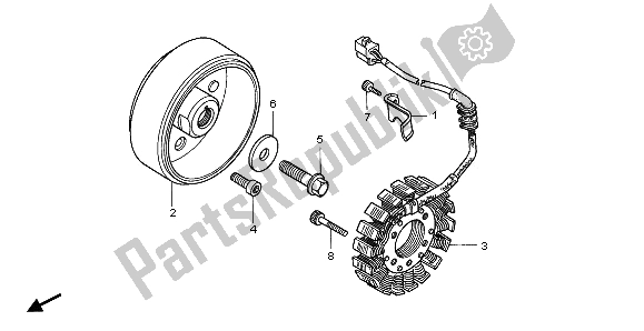 Toutes les pièces pour le Générateur du Honda CB 500 1995