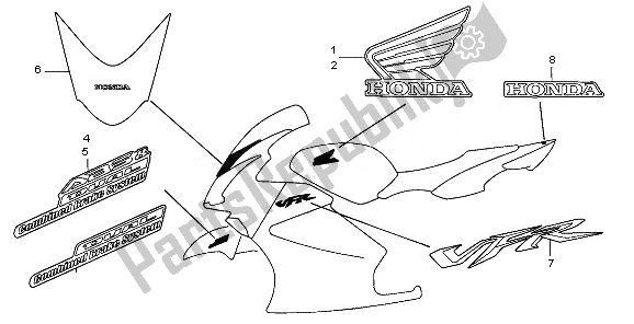 All parts for the Mark of the Honda VFR 800A 2008