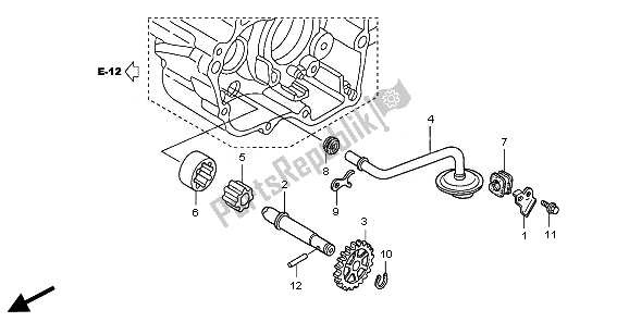 Todas las partes para Bomba De Aceite de Honda CRF 450R 2008