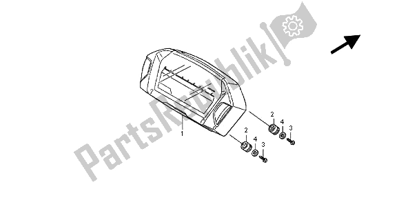 All parts for the Meter (mph) of the Honda NC 700 XA 2012