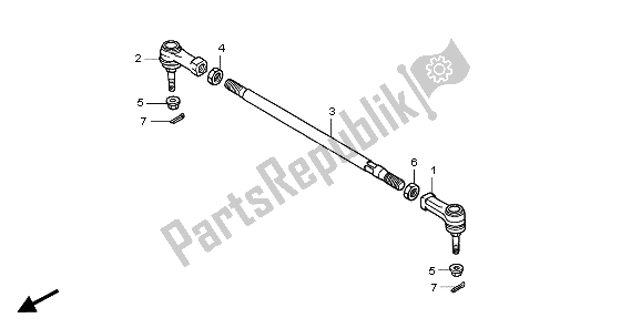 All parts for the Tie Rod of the Honda TRX 300 EX Sportrax 2007