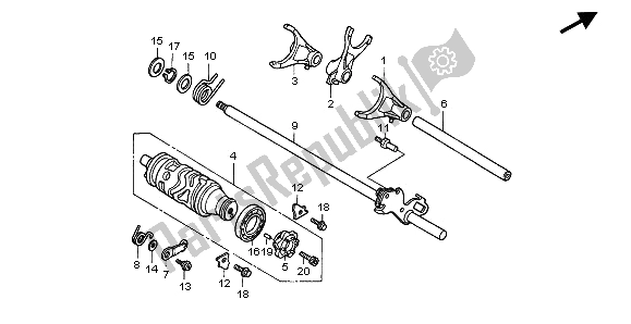 Todas las partes para Tambor De Cambio De Marchas de Honda CBR 600F 1997