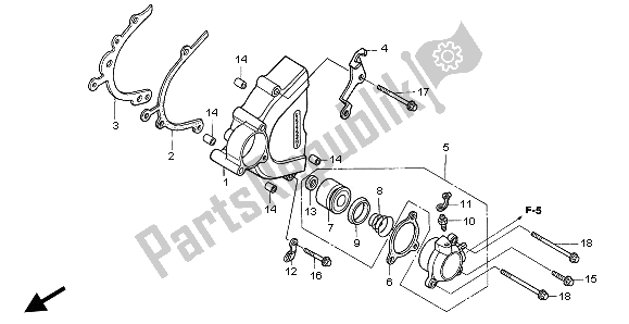 All parts for the Left Crankcase Cover of the Honda VTR 1000 SP 2002