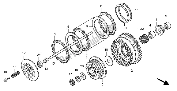 All parts for the Clutch of the Honda CBF 1000 TA 2010