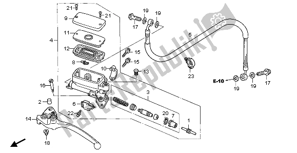 All parts for the Clutch Master Cylinder of the Honda CBF 1000S 2007