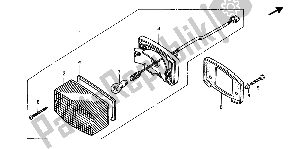 Tutte le parti per il Fanale Posteriore del Honda XRV 750 Africa Twin 1991