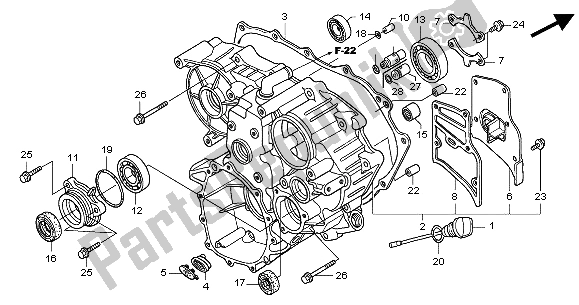 Todas as partes de Caixa Traseira do Honda GL 1800A 2004