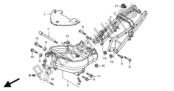 Tutte le parti per il Corpo Del Telaio del Honda CBR 900 RR 2000