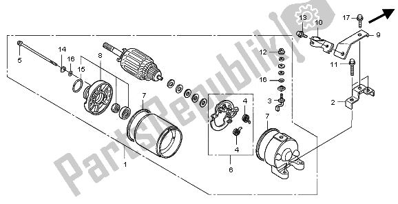 Todas las partes para Motor De Arranque de Honda TRX 400 EX Sportrax 2008