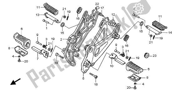 Alle onderdelen voor de Stap van de Honda FX 650 1999