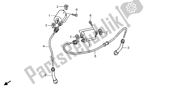 All parts for the Ignition Coil of the Honda NSA 700A 2008