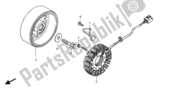 All parts for the Generator of the Honda CBR 600 RR 2005