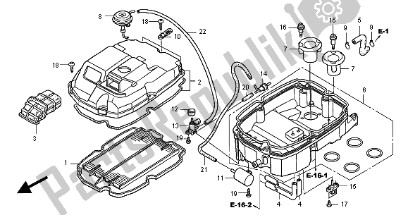 Tutte le parti per il Filtro Dell'aria del Honda VFR 800 FI 2000