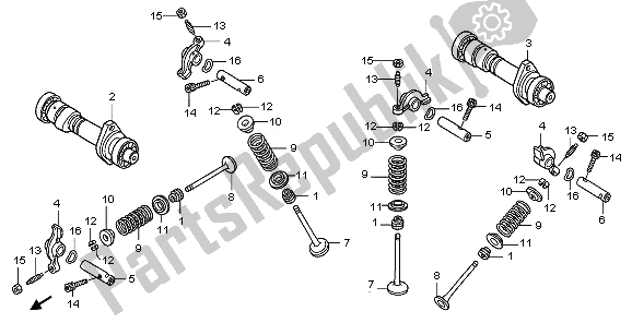 All parts for the Camshaft & Valve of the Honda XL 125V 2009