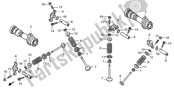 Toutes les pièces pour le Arbre à Cames Et Soupape du Honda XL 125V 2009