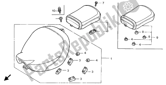 Todas las partes para Asiento de Honda VT 750C2 1999