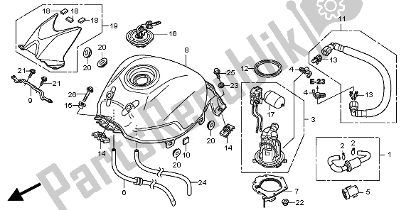 Todas las partes para Depósito De Combustible de Honda CBR 250 RA 2011