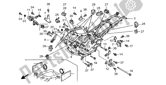 Todas las partes para Cuerpo Del Marco de Honda ST 1100A 1999