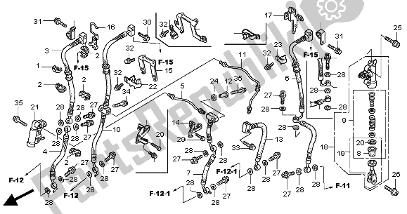 All parts for the Delay Valve of the Honda GL 1800A 2004